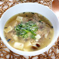 サバ缶と豆腐のとろろ昆布スープ【簡単低糖質でダイエットにも】｜レシピ・作り方