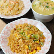 炭水化物の背徳ランチ！手間ゼロ・満足度MAX！大阪王将の冷凍チャーハンがウマすぎる♪