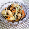 秋の始まり♪☆ノンオイルレシピ☆かんたん！大豆とキャベツの塩昆布サラダ☆