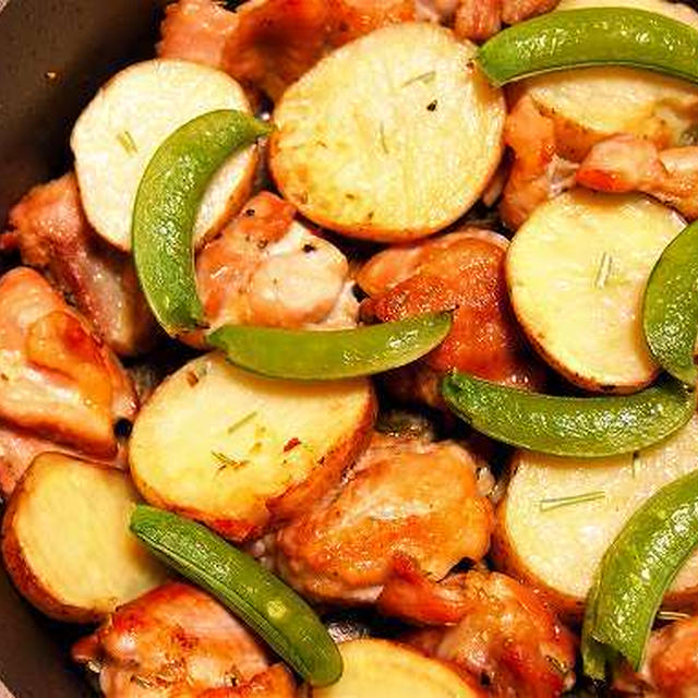 チキンとポテトのオーブン焼き ローズマリー風味 乾燥ローズマリーでお手軽に By Jamkichiさん レシピブログ 料理ブログのレシピ満載
