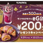 【当選】サンマルク『カフェギフトチケット200円分』