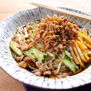 ピリ辛そぼろで担々冷やし中華風素麺＊６刷目ありがとうございます