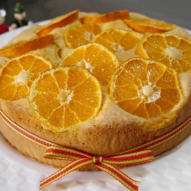 ★　クリスマスケーキは「アーモンドみかんケーキ」