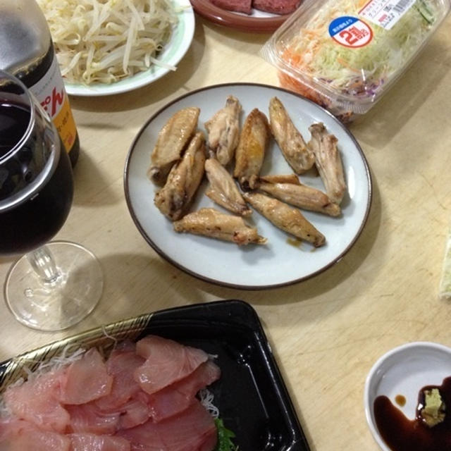マグロの切り落としで晩酌