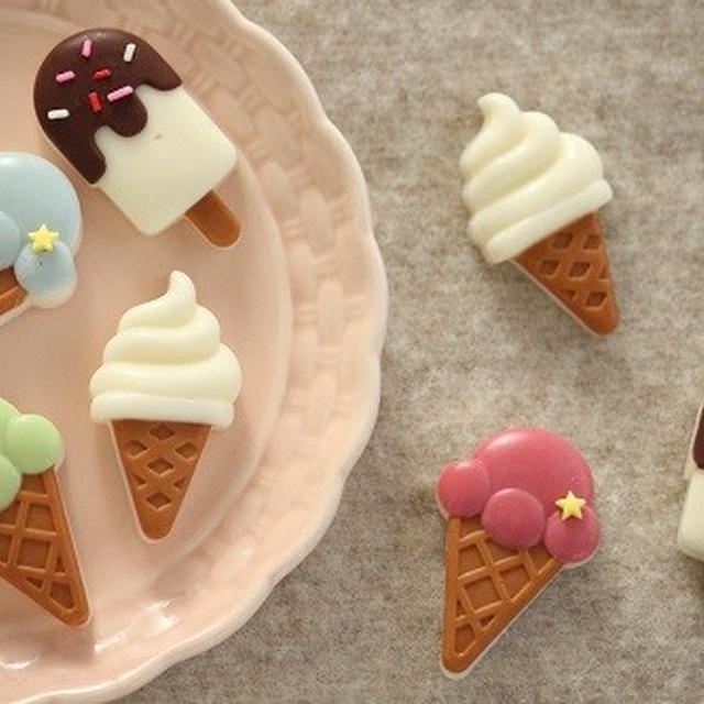 簡単♪ダイソーのアイスクリーム型で固めるだけチョコ