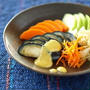 茄子の糠漬　練り辛子添え