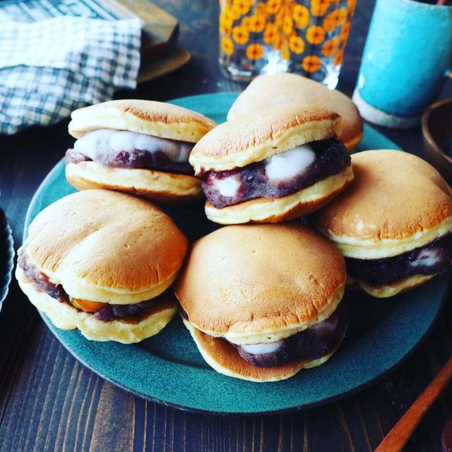 もっちりもちもち❤ボリューム満点♪どら焼きに団子と大福はさんじゃった❤