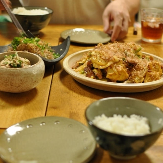 ゴーヤチャンプルーの晩ごはん