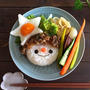 野菜たち＊牛丼乗っけた女の子デコごはん