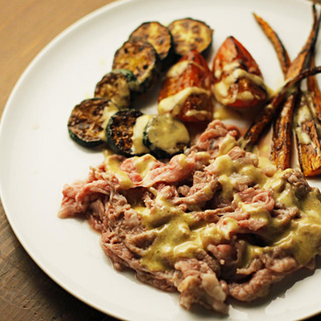 熊谷シェフ　の　牛肉のしゃぶしゃぶサラダ