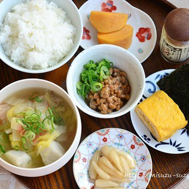 和定食の朝ごはん