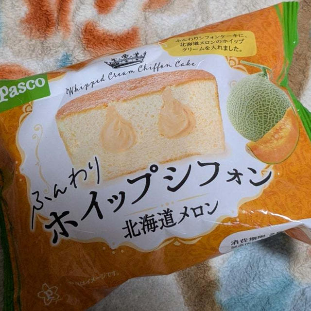 パスコのふんわりホイップシフォン　北海道メロンを試しました！！
