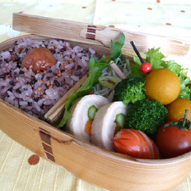 鶏ささみロールのお弁当☆+゜