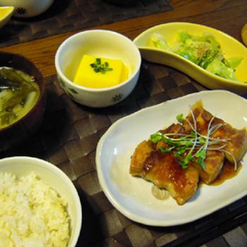 高野豆腐のチーズin照り焼き。