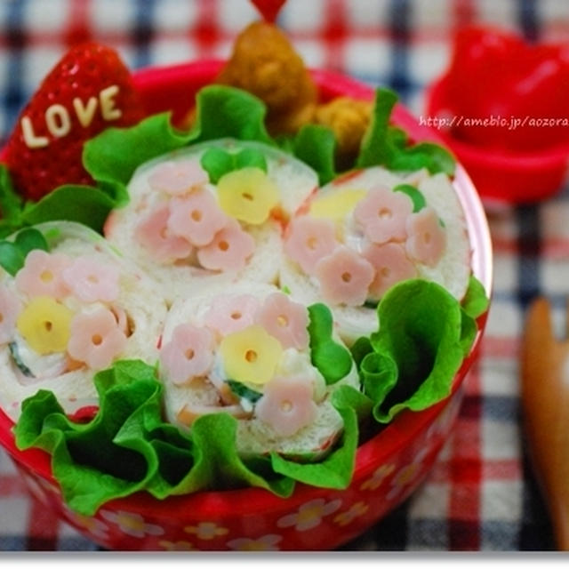 レシピブログ連載　バレンタイン♡花束のおべんとう