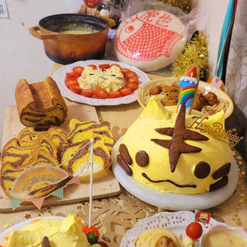 【たけちん1st Birthdayメニュー＊虎ケーキ＆虎おこさまセット＊】