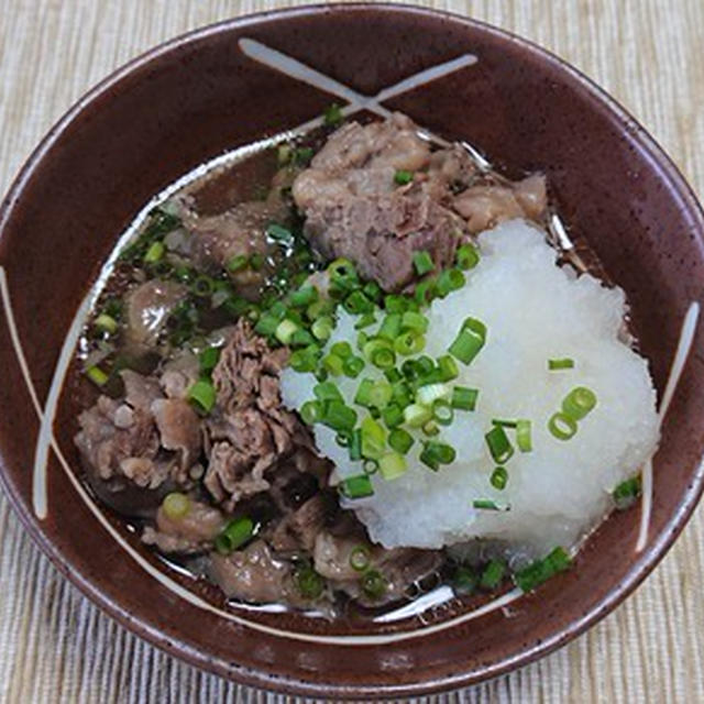 牛すじ肉の白だし煮の大根おろし添え