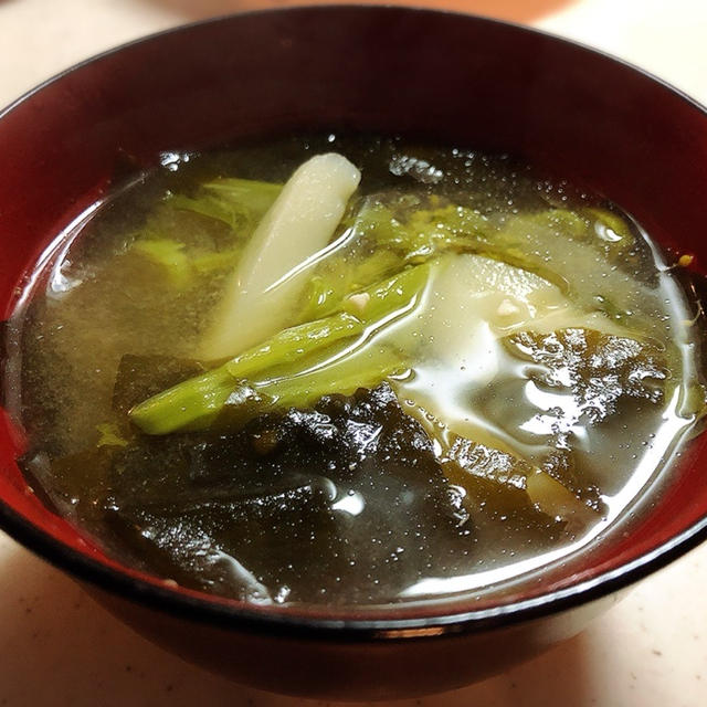 今日は家のカレー以外のカレーを食べる日(*´ω`)ゞからの〜今日のお味噌汁♡