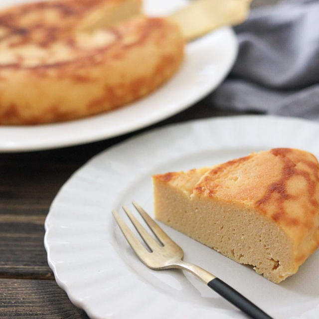 炊飯器で簡単♪チーズケーキ風おからヨーグルトケーキレシピ【チーズなし小麦粉なし】