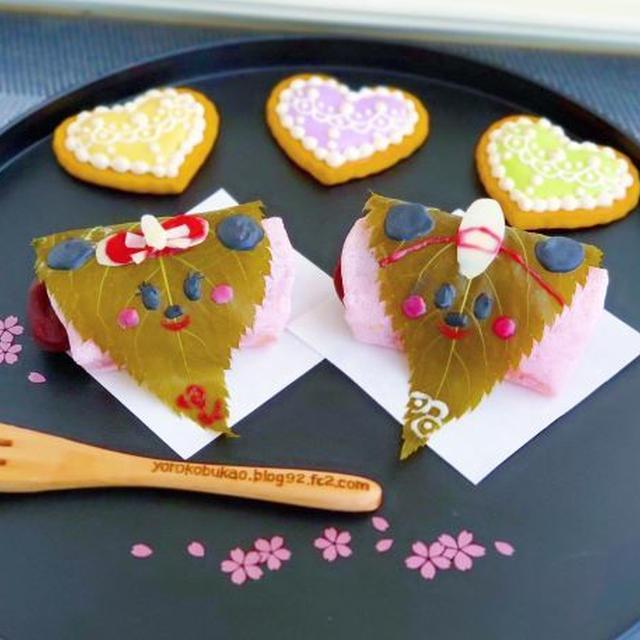 桜餅ミッキー＆ミニー仕立て♪ひな祭りにオススメ＾＾