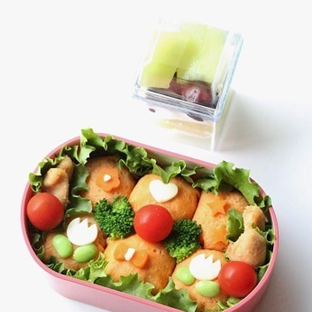 ♪　オムライスのお弁当ともう一つのお弁当入れ　♪