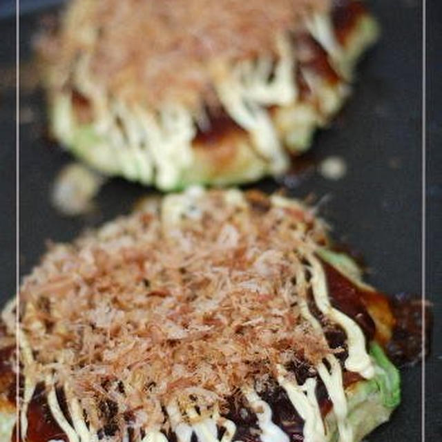 浜弥鰹節で美味しいお好み焼き（米粉入り）