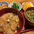 【ふるさと納税の返礼品でホタテのごま漬け丼】【鶏汁】