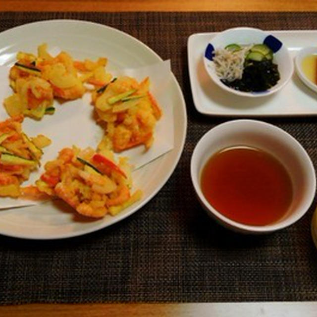 楽しみ待っている人とチャンスを待っていた☆地海老と野菜のかき揚げ♪☆♪☆♪