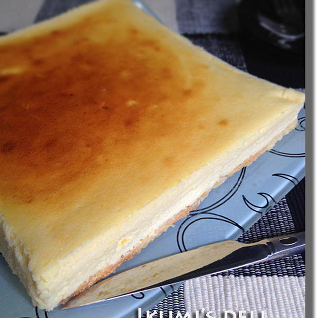 しっとりスフレ スクエアチーズケーキ作り方手順と成功のコツ Genサボり By いくみさん レシピブログ 料理ブログのレシピ満載