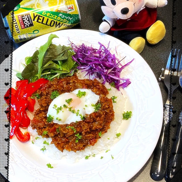 大豆のお肉でヘルシードライカレー♪