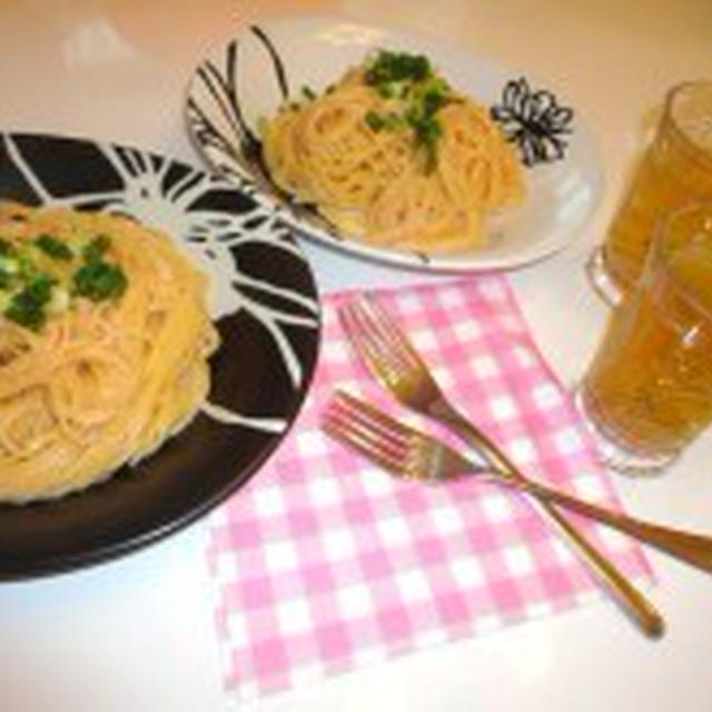 ☆海苔夫が作った明太子の豆乳クリームﾊﾟｽﾀ☆