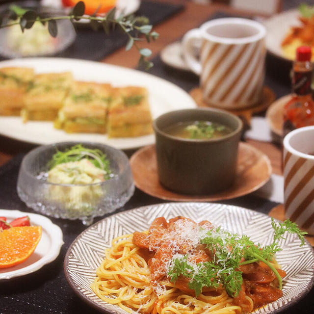 【献立】ウインナーのトマトチーズパスタと栃尾の油揚げのマルゲリータ風と。～私にとっての幼馴染～