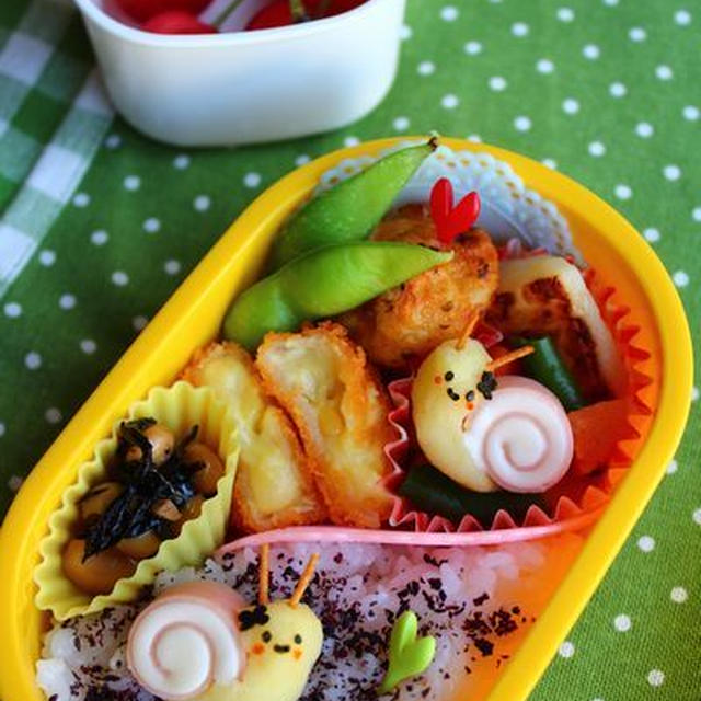 キャラ弁**ワンポイントかたつむり