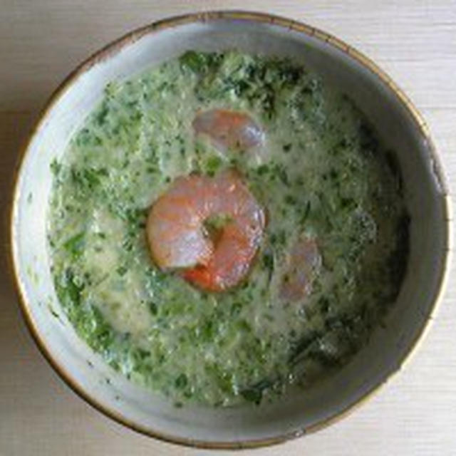 一日一品江戸料理－３４２：「小松菜の茶碗蒸し」