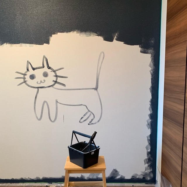 「ねこ書斎」づくり ①ペンキ塗り
