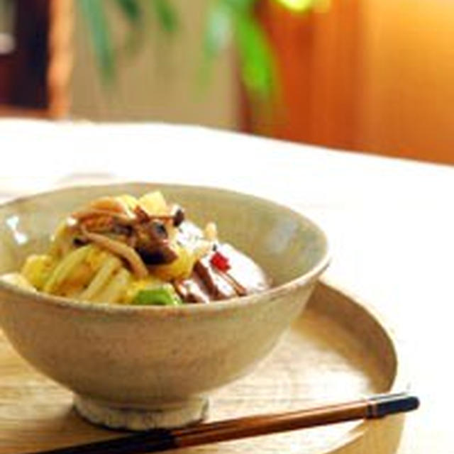 干し野菜　白菜と鴨のあんかけ丼