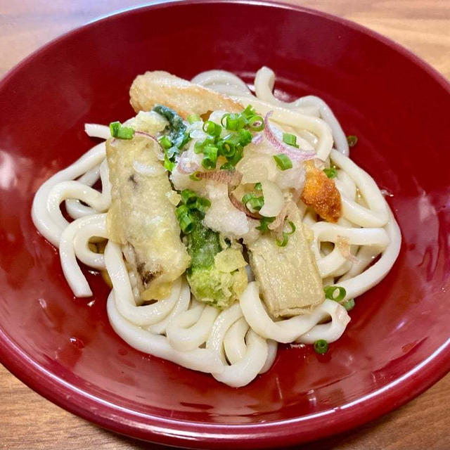 残り物天ぷらでぶっかけうどん！