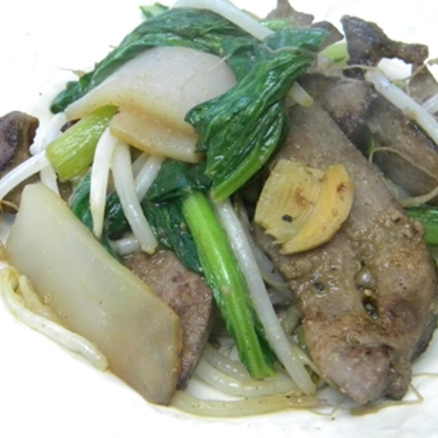 パワー回復「レバーと小松菜の味噌炒め」