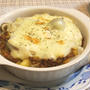 キーマカレーをリメイク♪カレードリアとほっこり蓬ぜんざい。