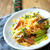野菜ジュース入りウインナーとキャベツのパスタ。