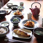 鯛の西京焼き。新じゃがと豚ばらの煮物。
