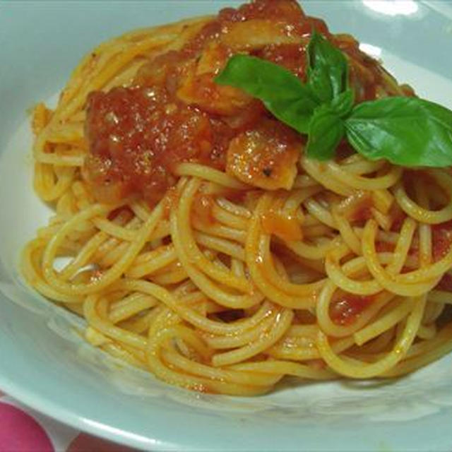 ポモドーロスパゲティ・味が濃いイタリアントマト缶で作る