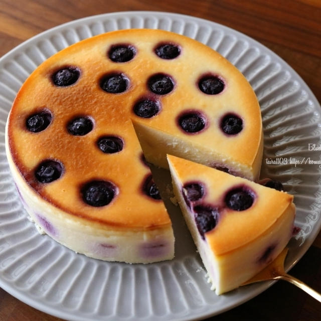 ブルーベリーのベイクドチーズケーキ練習③