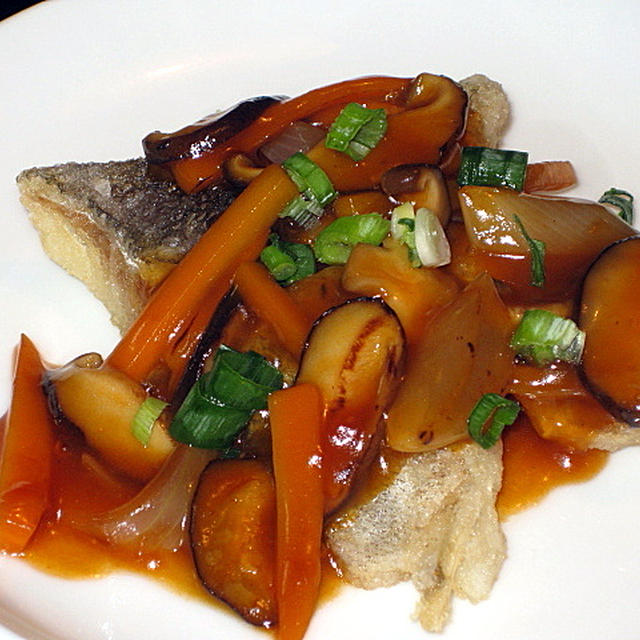 白身魚の甘酢あんかけ