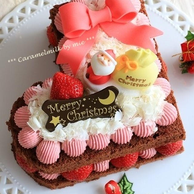 クリスマスケーキ★クリスマスブーツのチョコレートケーキ（記念日のお菓子）