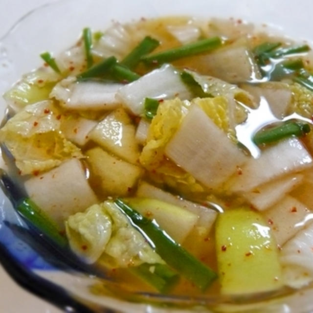 レシピ・白菜と大根の水キムチ