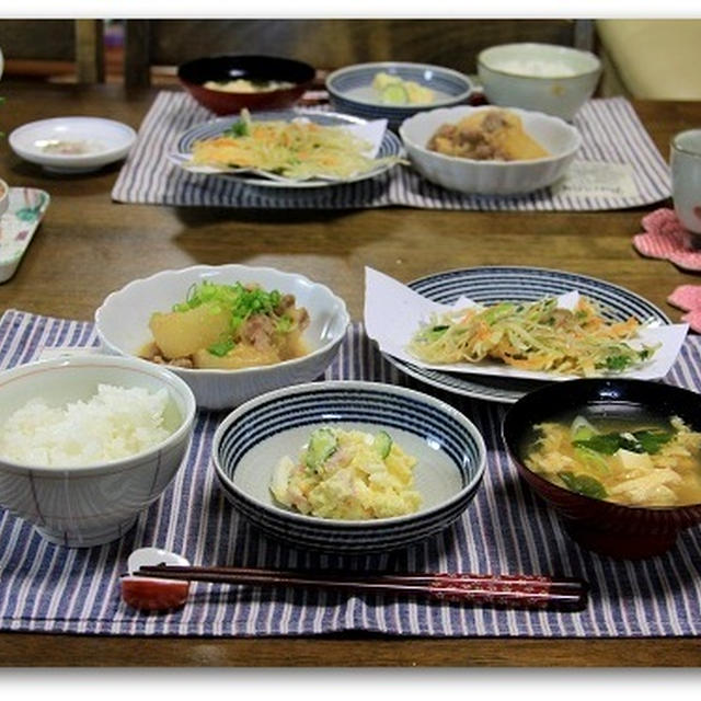 豚肉と大根のみそ煮＆サクサクごぼうのかき揚げ　プラス牛肉＾＾
