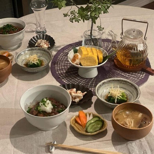 【だんなさまごはん】豚丼と副菜あれこれ作ってくれた♪