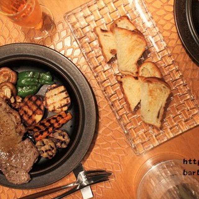 ストウブで『ステーキ』の夜ごはん。