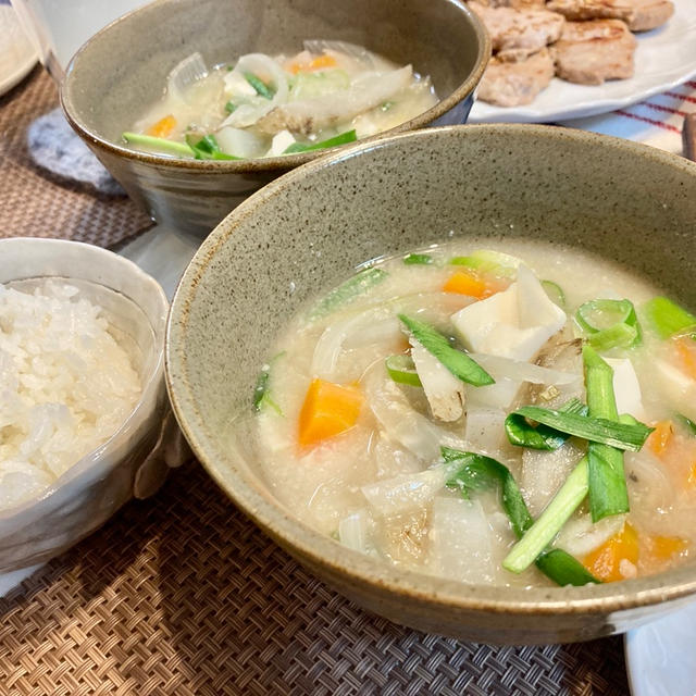 【副菜3種】野菜だけ♪おいしいかす汁と油揚げチーズは5分でできる簡単もう一品